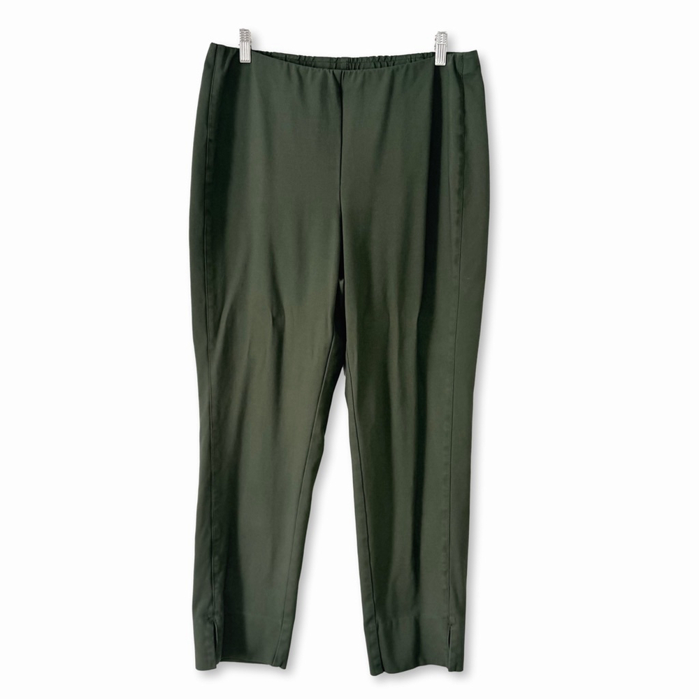 J. Jill Green Ponte Slim Leg Ankle Pants Large